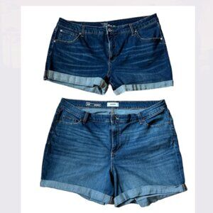Womens Plus Size 20 Stretch denim 2 Shorts Bundle- EUC!